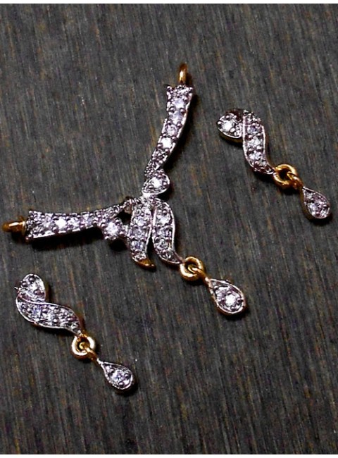 CZ Pendant With Earrings